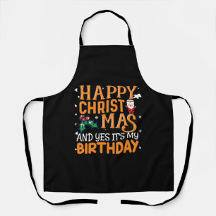 Tablier Joyeux Noël et oui c'est mon anniversaire