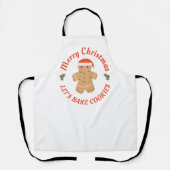 Tablier Joyeux Noël Faisons cuire des biscuits Gingerbread (Recto)