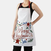 Tablier Joyeux Noël floral   (Insitu)