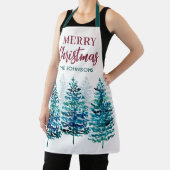 Tablier Joyeux Noël Forêt moderne Arbres Femmes (Insitu)