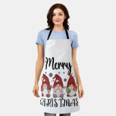 Tablier Joyeux Noël Gnomies Gnomes de Noël (Porté)