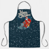 Tablier Joyeux Noël Hotrod Funny Car Père Noël (Recto)