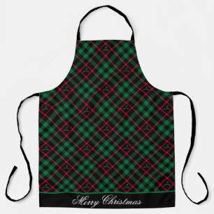 Tablier Joyeux Noël l Holly Plaid l Motif de Noël