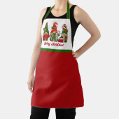 Tablier Joyeux Noël mignon Gnomes Rouge Et Vert (Insitu)