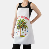 Tablier Joyeux Noël Palm Tree Light Hawaiian Tropical (Insitu)