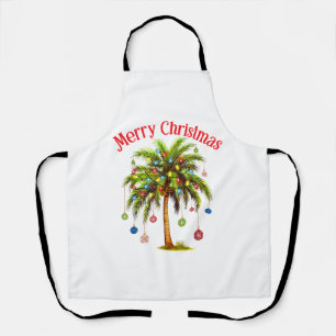 Tablier Joyeux Noël Palm Tree Light Hawaiian Tropical