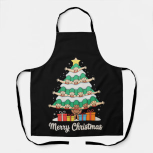 Tablier Joyeux Noël Père Noël Arbre de Noël Nageant Nageur