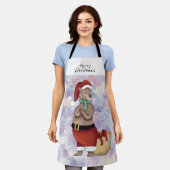 Tablier Joyeux Noël Père Noël Bear Apron (Porté)