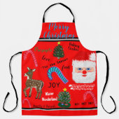 Tablier Joyeux Noël Père Noël Reindeer (Recto)