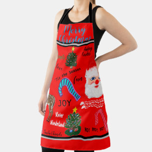 Tablier Joyeux Noël Père Noël Reindeer
