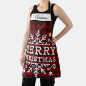 Tablier Joyeux Noël plaid (Insitu)