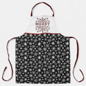 Tablier Joyeux Noël plaid flocon Apron (Recto)