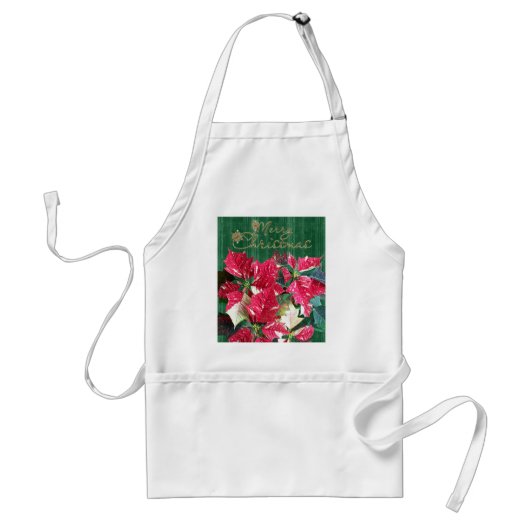 Tablier Joyeux Noël Poinsettia Apron (Devant)