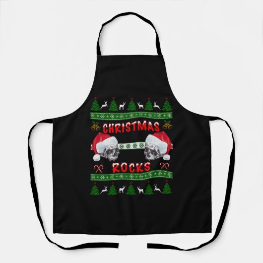 Tablier Joyeux Noël ROCKS Vilain Sweat de Noël (Recto)