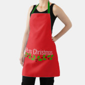 Tablier Joyeux Noël, rouge de fêtes, (Insitu)