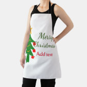 Tablier Joyeux Noël rouge vert Noël ajouter le nom (Insitu)
