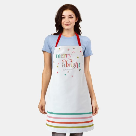 Tablier Joyeux Noël saison de Noël Apron (Porté)
