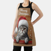 Tablier Joyeux Noël Scottish Fold Chat, Chat Père Noël Xma (Insitu)