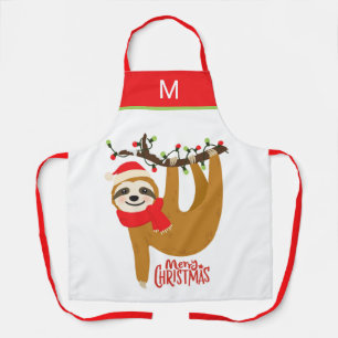 Tablier Joyeux Noël Sloth Fun Modern