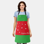 Tablier Joyeux Noel Snowflakes Apron (Porté)