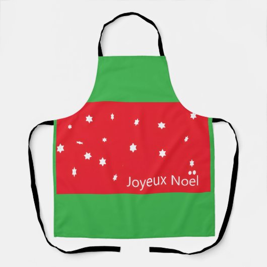Tablier Joyeux Noel Snowflakes Apron (Recto)