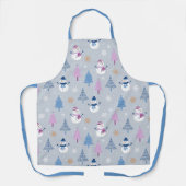 Tablier Joyeux Noël Snowman Motif de vacances (Recto)