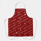 Tablier Joyeux Noël, voeux de vacances, (Recto)