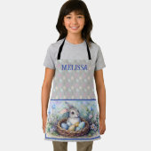 Tablier Joyeux Oeufs Lapin De Pâques Nom Personnaliser. (Insitu)