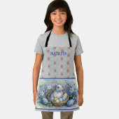 Tablier Joyeux Oeufs Lapin De Pâques Nom Personnaliser. (Insitu)