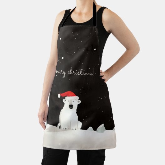 Tablier Joyeux Ours Polaire De Noël ! (Insitu)
