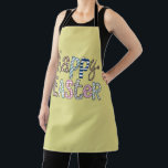 Tablier Joyeux Pâques mignonne lapin floral Leopard de pri<br><div class="desc">Joyeux Pâques mignonne lapin floral Leopard de printemps</div>