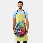 Tablier Joyeux Pâques : Vibrant Oeuf de Pâques (Porté)