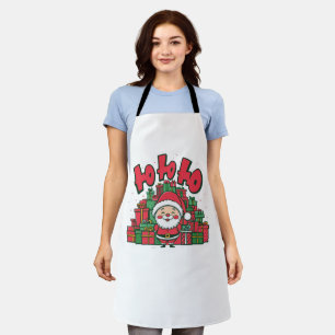 Tablier Joyeux Père Noël de dessin animé Noël