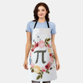 Tablier  Joyeux Pi Day Funny Belles Fleurs pour femmes (Porté)