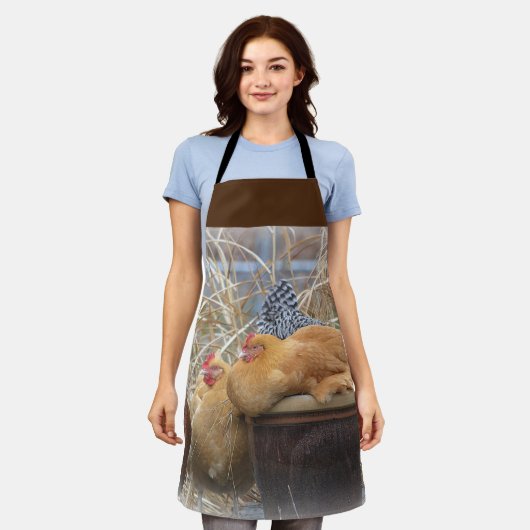 Tablier Joyeux poulets (Porté)