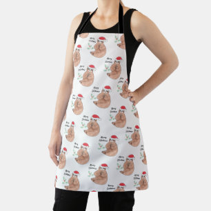Tablier Joyeux Slothmas mignon apéro Noël