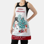Tablier Joyeux Snowman Noël tabern (Insitu)