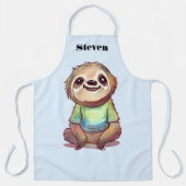 Tablier Joyeux sourire assis sur une parcelle détendue (Recto)