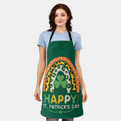 Tablier Joyeux St Patrick's Day mignonne Rainbow Leopard (Porté)