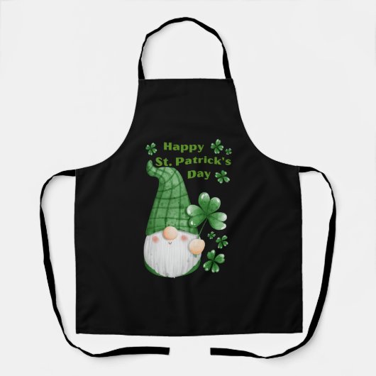 Tablier Joyeux St. Patrick's day parade gnome souhait t-sh (Recto)