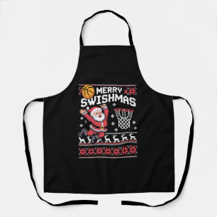 Tablier Joyeux Swishmas Basket Noël Moche Xmas