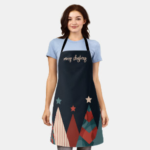 Tablier Joyeux texte de Noël xmas abstraits forêt