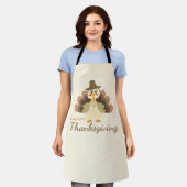 Tablier Joyeux Thanksgiving Dinde Mignonne Automne (Porté)