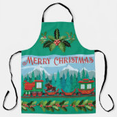 Tablier Joyeux train de Noël (Recto)