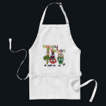 Tablier Joyeux Vegan<br><div class="desc">Si vous êtes végétalien et que vous aimez les modèles mignons, vous allez rire de nos T-shirts, tasses, magnets, cartes, autocollants, sacs fourre-tout, porte - clés, mousepads, sweat - shirts à capuche, gardiens et autres vêtements végétaliens avec des légumes stupides aux grands yeux, y compris une carotte, un brocoli, un...</div>