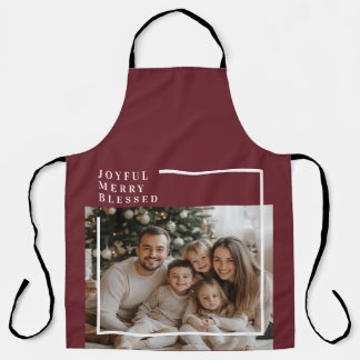 Tablier Joyful Merry Blessed Personalized Christmas Photo