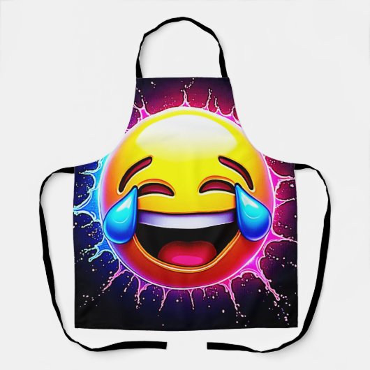 Tablier Joyful Splash: Laughing Emoji Art (Recto)