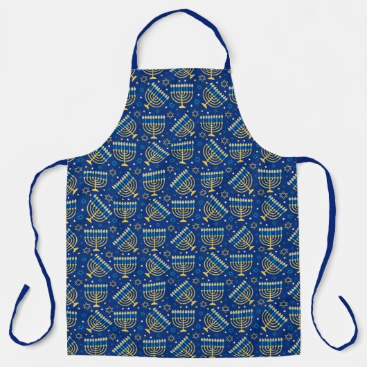 Tablier Judaïque - Hanoukka Aprons - Menorah Art - Juif (Recto)
