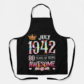 Tablier Juillet 1942 80e anniversaire 80 ans étonnant Flor