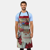 Tablier Jumbo Classic Père Noël Nom personnalisé et dire (Porté)